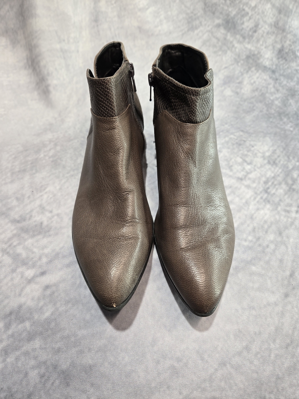 Nine West Dark Brown Pointed Toe Ankle Boots